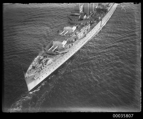 Warship (either HMAS CANBERRA or AUSTRALIA)