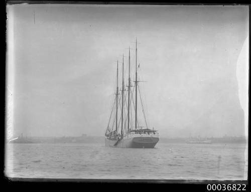 Image of CARMEN American four mast schooner in harbour.