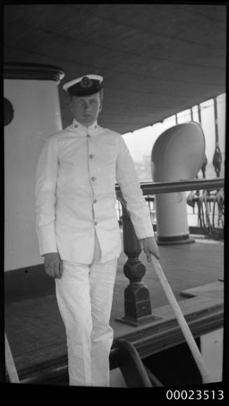 Portrait of a merchant marine officer on board a ship