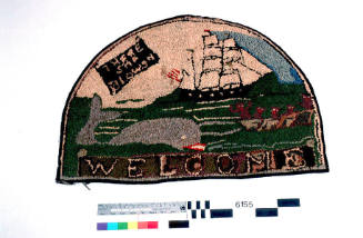 There she blows!! Welcome mat with whaling scene