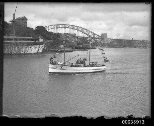 COAST GUARD underway near entrance to Berry's Bay Sydney New South Wales.