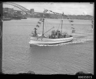 View of COAST GUARD underway in Berry's Bay, Sydney, New South Wales.