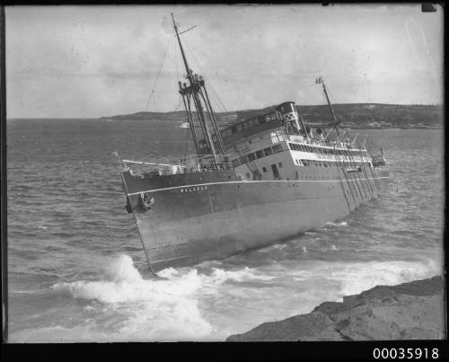 MV MALABAR wrecked off Long Bay headland