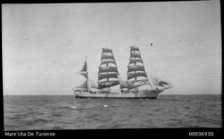 MARECHE DE TURENNE underway with sails set.