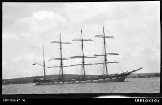 KINROSS-SHIRE : four masted barque at anchor