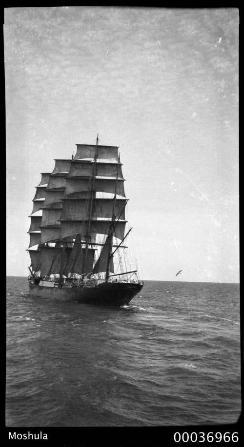 Four masted barque MOSHULU under sail