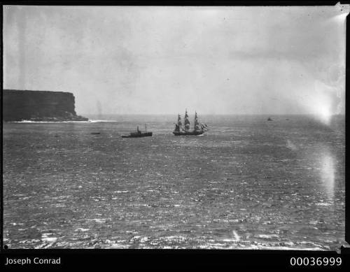 View of JOSEPH CONRAD near Sydney Heads, New South Wales.