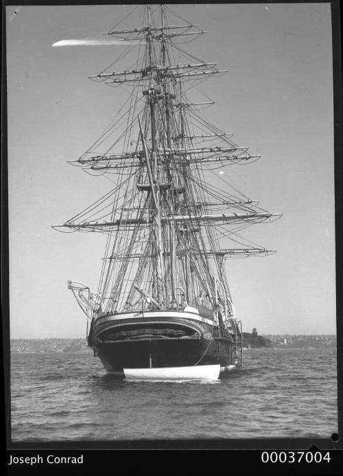 JOSEPH CONRAD  at anchor stern view.