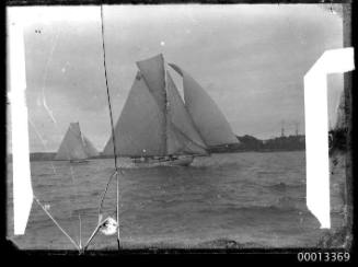 Two Gaff rigged yachts on Sydney Harbour