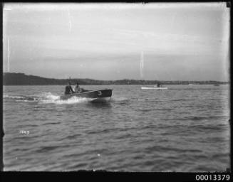 Speedboat on Sydney Harbour