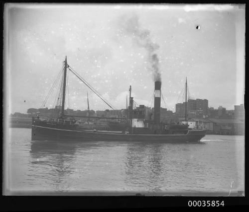 View of BERGALIA underway in harbour.