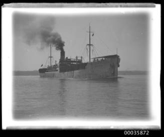 View of BOREN passenger cargo vessel in harbour.