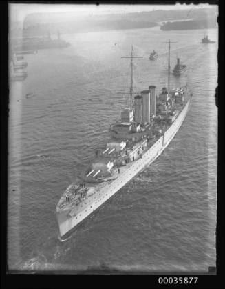 HMAS AUSTRALIA or HMAS CANBERRA underway