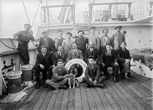 Group portrait of crew aboard MARECHAL DE TURENNE