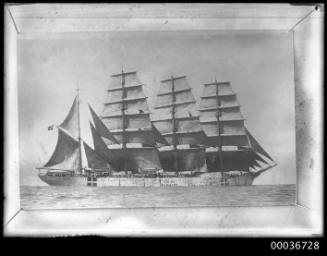 Starboard view of VIKING DANMARK at sea.