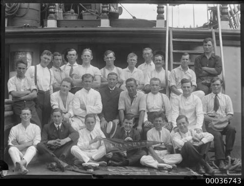 Portrait of crew on deck of ELGINSHIRE