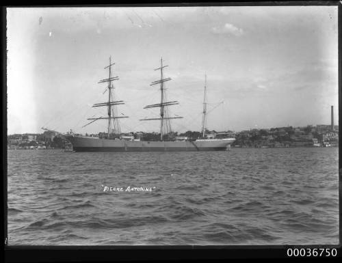 View of PIERRE ANTONINE anchored in harbour.