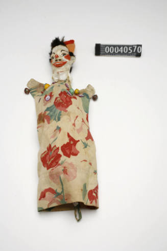 Clown puppet made by Lois Carrington