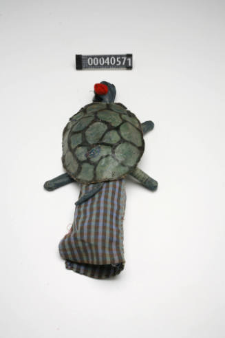 Turtle puppet made by Lois Carrington