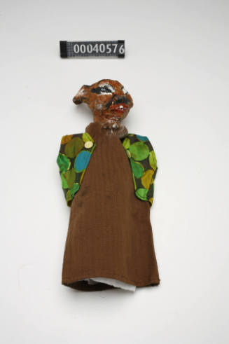 Bunny puppet made by Lois Carrington