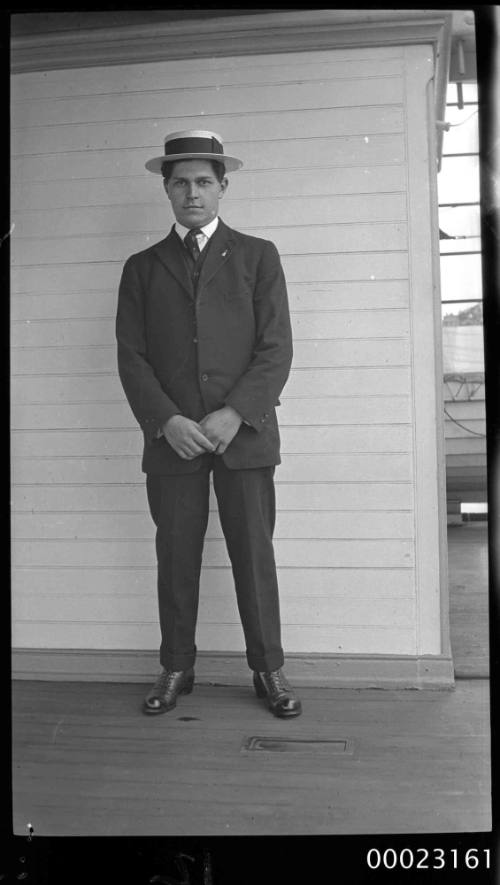 Civilian man on a ship