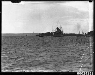 USS ASTORIA at anchor in Farm Cove, Sydney