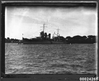 USS ASTORIA at anchor in Farm Cove, Sydney