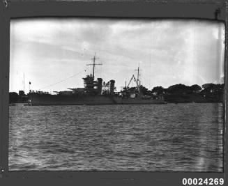 USS ASTORIA at anchor in Farm Cove, Sydney