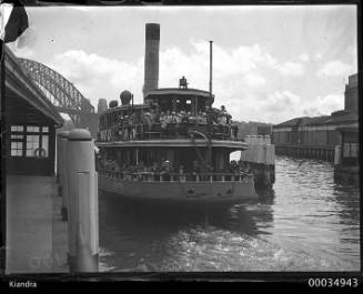 Passengers on board the ferry SS KIANDRA at Circular Quay