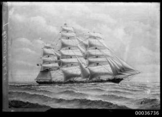 Painting of the clipper ship THERMOPYLAE