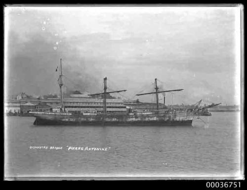 View of PIERRE ANTONINE anchored in harbour.