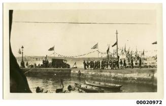 US Navy sailors at Man-o-war steps