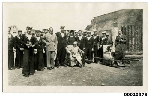 Group of Royal Australian Navy sailors and civilians