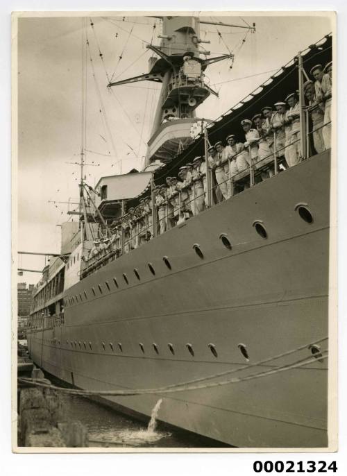 Officers and sailors on JEANNE D'ARC