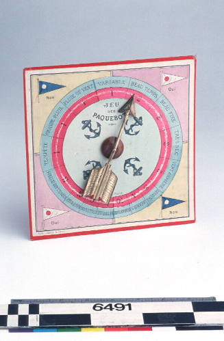Spinning wheel from board game 'Jeu des Paquebots'