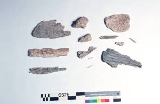 Unidentified whalebone fragments, ten significant pieces and splinters