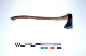 Forged steel rope axe with later redgum haft