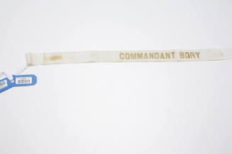 Cap tally from French ship COMMANDANT BORY