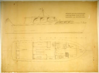 General arrangement plan of a proposed 35 foot motor cruiser