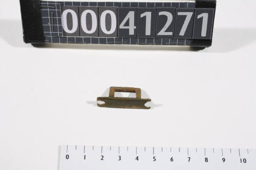 Rectangular metal door lock striker plate
