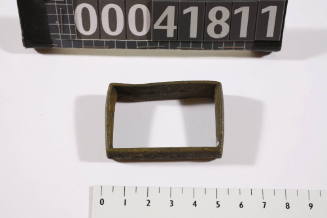 Rectangular metal object recovered from the wreck of the DUNBAR