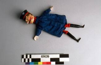 Constable or soldier puppet from a 'Punch and Judy' set