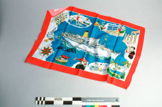 SS ARCADIA souvenir tea towel