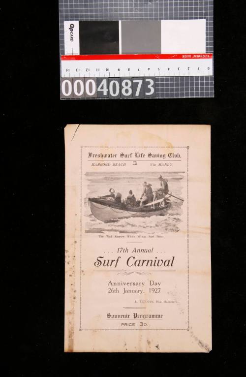 Freshwater Surf Life Saving Club 17th Annual Carnival Souvenir Programme