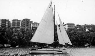 MATHANA moored in Shell Cove