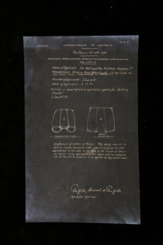 Additional representation of design to accompany application for patent registration - The Metropolitan Knitting Company Ltd