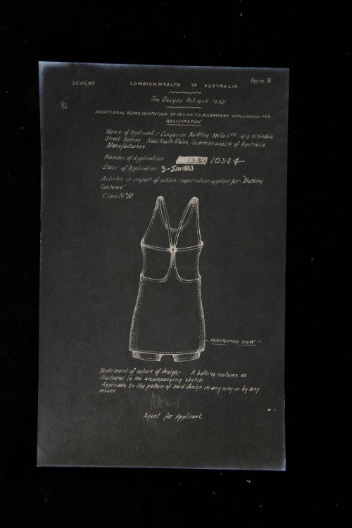 Additional representation of design to accompany application for patent registration - Conqueror Knitting Mills Ltd