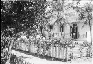 View of front yard of church 