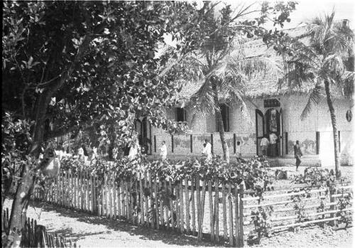 View of the front yard of a church