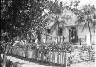 View of the front yard of a church